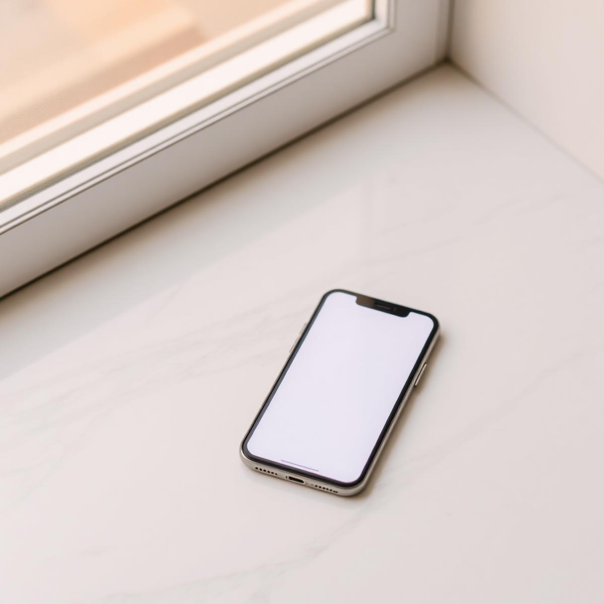 A phone resting on marble showing the Lumina conversation